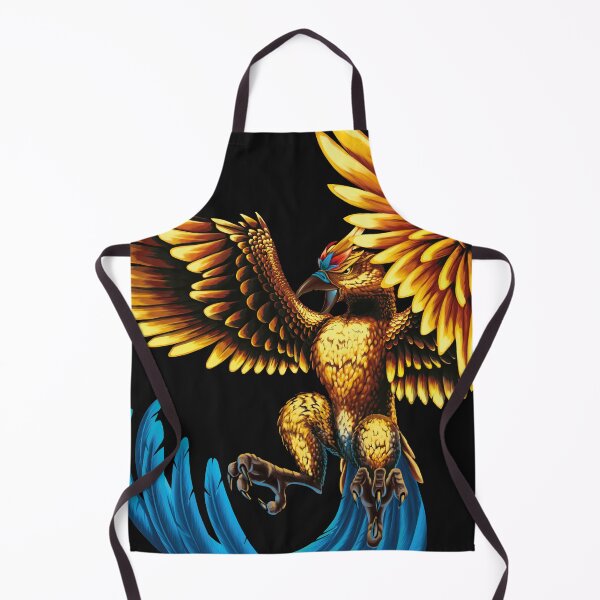 Item preview, Illustrated design of blue Phoenix with golden legendary bird designed and sold by FoxnakeChiros.