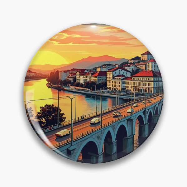 Item preview, Retro Pop Art Poster of Podgorica Montenegro | Vintage Pop Art | Retro Art Poster | Montenegro City Art | Pop Art Travel Poster designed and sold by PaintedPixels01.