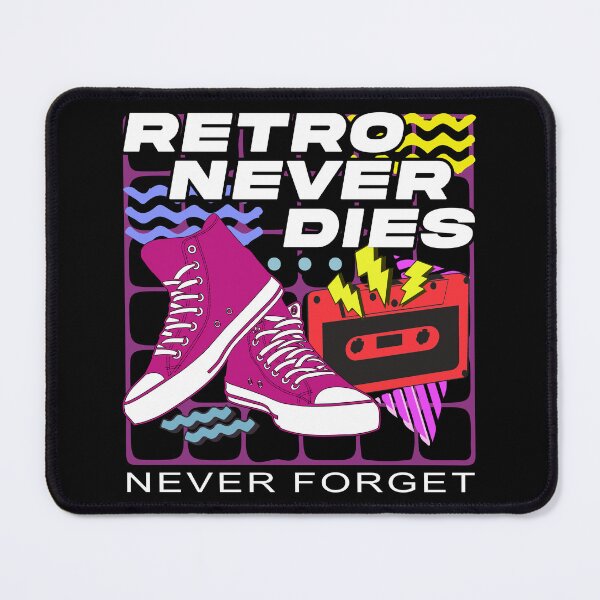 Item preview, Retro Never Dies – 80s and 90s Nostalgia Sneakers & Cassette Tape designed and sold by Dmetalx Art Apparel.