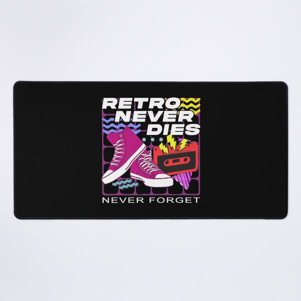 Item preview, Retro Never Dies – 80s and 90s Nostalgia Sneakers & Cassette Tape designed and sold by Dmetalx Art Apparel.