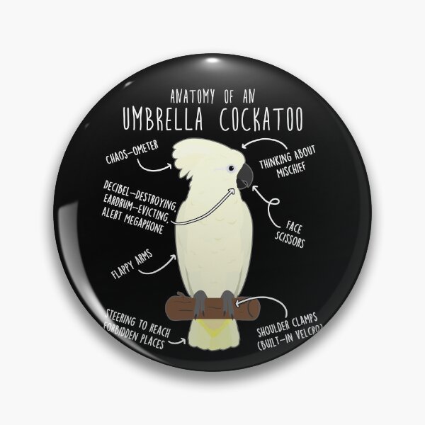 Item preview, Umbrella Cockatoo Parrot Anatomy designed and sold by Clara Hollins.