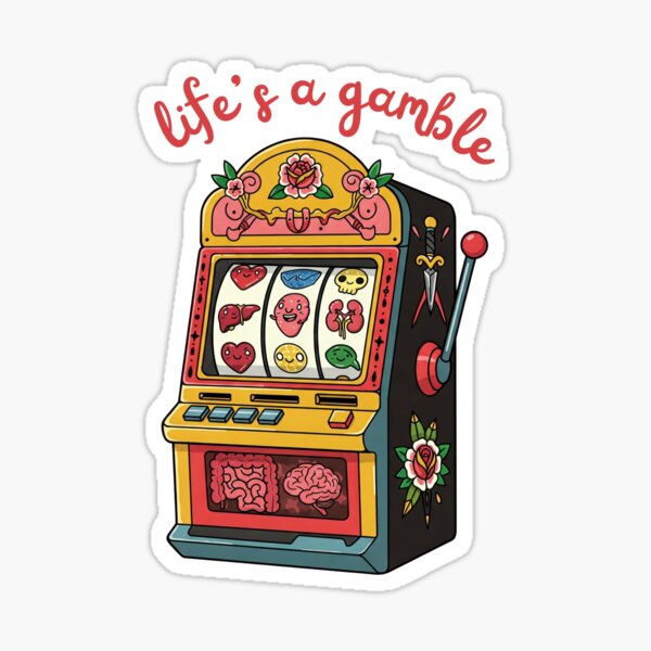 Item preview, Life's A Gamble Anatomy Organ Slot Machine Luck Organ Donation Pathology designed and sold by LethallyBlonde.