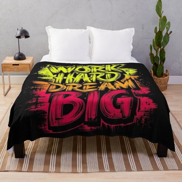 Item preview, t shirt Urban Grind: Bold Street Art Collection – Work Hard Dream Big in Vibrant Hues designed and sold by wanado.