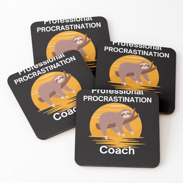 Item preview, Funny Procrastination Coach Sloth Humor for Lazy Experts designed and sold by MagicSD Designs.