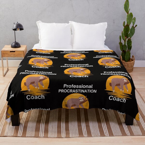 Item preview, Funny Procrastination Coach Sloth Humor for Lazy Experts designed and sold by MagicSD Designs.