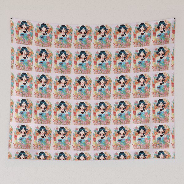 Item preview, A woman with a glass of red wine. designed and sold by Natalia-Vlad.