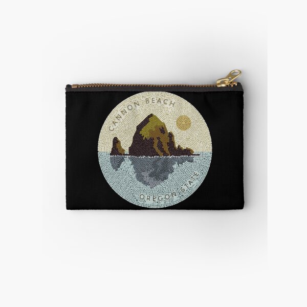 Item preview, Mosaic Magic: Haystack Rock at Sunset on a Dark Canvas designed and sold by H Jonas.