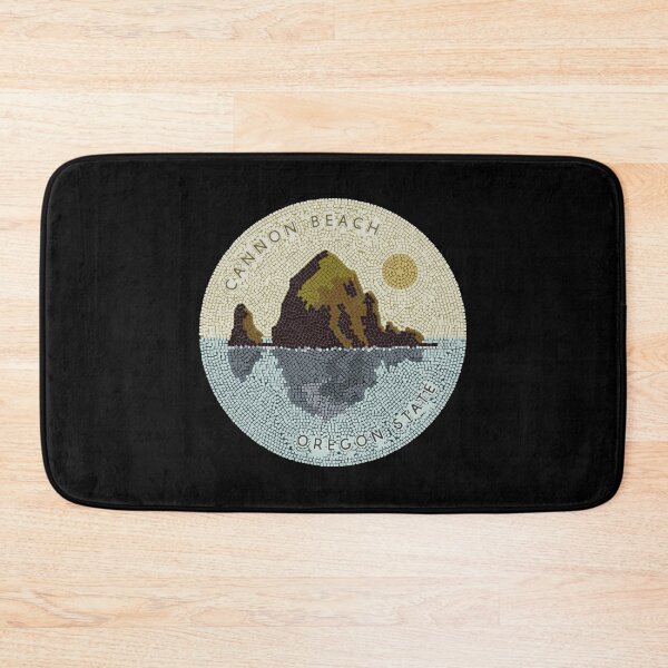 Item preview, Mosaic Magic: Haystack Rock at Sunset on a Dark Canvas designed and sold by H Jonas.