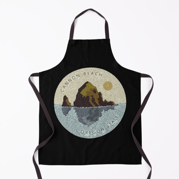 Item preview, Mosaic Magic: Haystack Rock at Sunset on a Dark Canvas designed and sold by H Jonas.