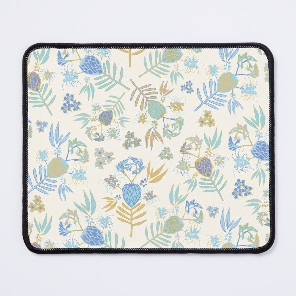 Item preview, Protea Australian Flora blue yellow designed and sold by blueidesign.