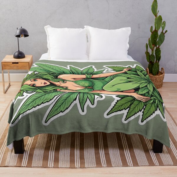 Item preview, Green Fairy Marijuana Ganja Cannabis Weed Pot Leaf Stoner Girl Smoker High 420 designed and sold by SteamParliament.