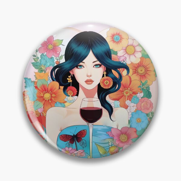 Item preview, A woman with a glass of red wine. designed and sold by Natalia-Vlad.