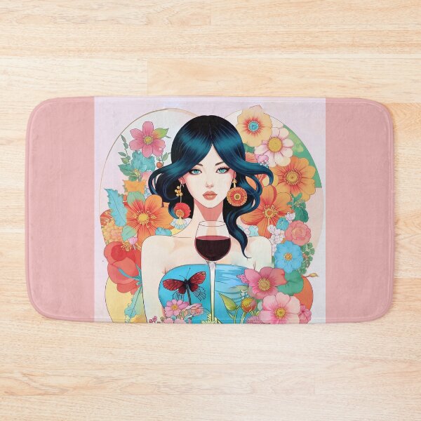 Item preview, A woman with a glass of red wine. designed and sold by Natalia-Vlad.
