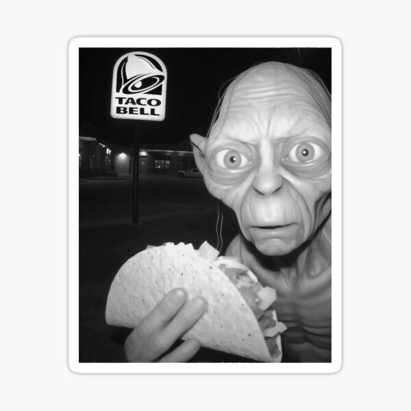 Item preview, Gollum eating Taco Bell designed and sold by MichaelClark82.