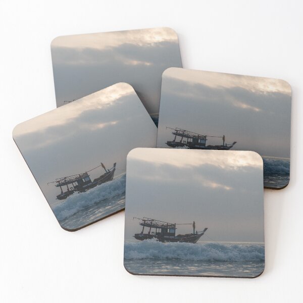 Item preview, Fishing Boat at the Beach designed and sold by PitakChai93.
