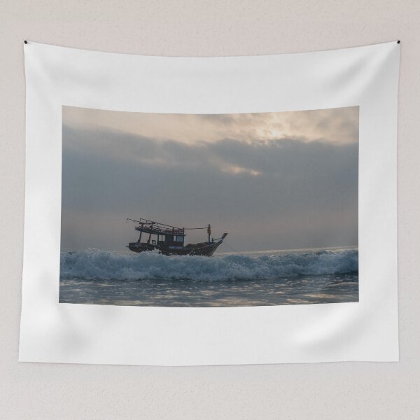 Item preview, Fishing Boat at the Beach designed and sold by PitakChai93.