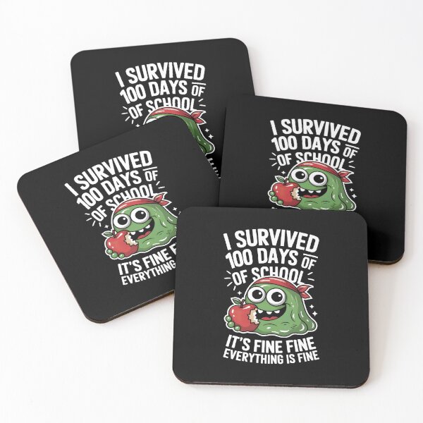 Item preview, I Survived 100 Days Of School It's Fine Everything Is Fine designed and sold by Wirtuozo.