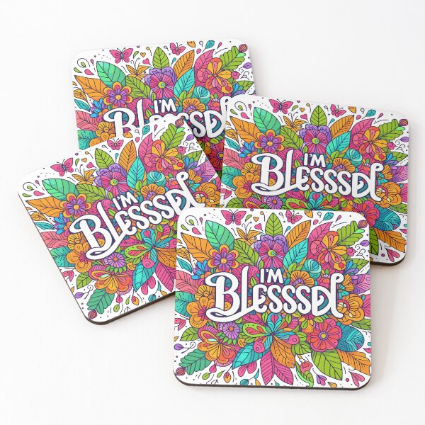 Item preview, I'm Blessed – Vibrant Catholic Faith Floral Design designed and sold by FaithCreatives.