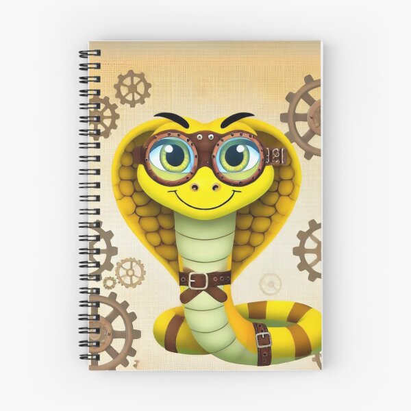 Item preview, Steampunk Yellow Cobra with Goggles designed and sold by Sillytoe.