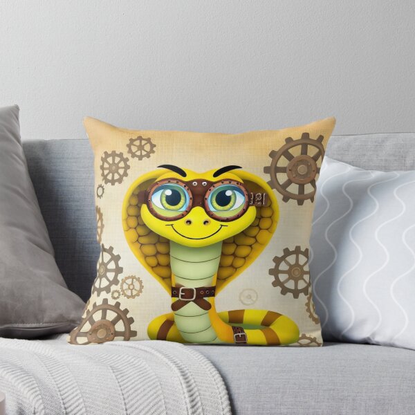 Item preview, Steampunk Yellow Cobra with Goggles designed and sold by Sillytoe.