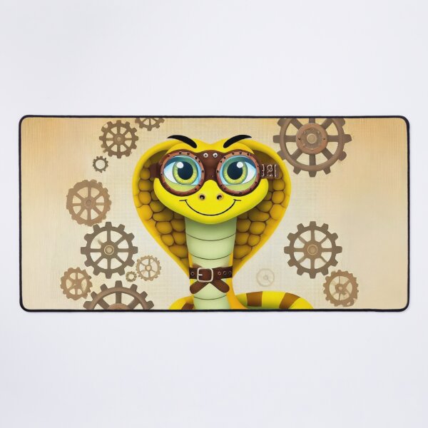 Item preview, Steampunk Yellow Cobra with Goggles designed and sold by Sillytoe.