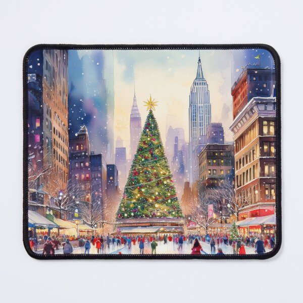 Item preview, Christmas in New York Rockefeller Center designed and sold by Magnolia Valley Art.