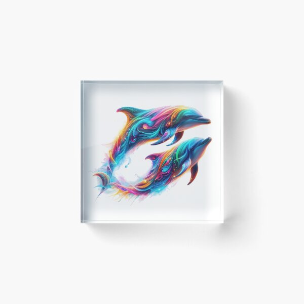 Item preview, The Luminous Dance of Dolphins designed and sold by GloriousArtSKD.