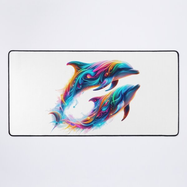 Item preview, The Luminous Dance of Dolphins designed and sold by GloriousArtSKD.