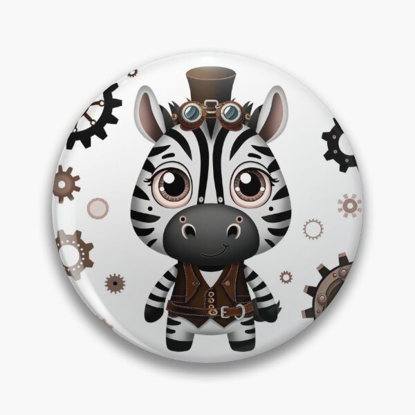 Item preview, Steampunk Zebra with Goggles & Vest designed and sold by Sillytoe.