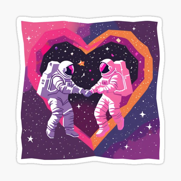 Item preview, Astronaut Lovers in Space designed and sold by AinsleyAtelier.