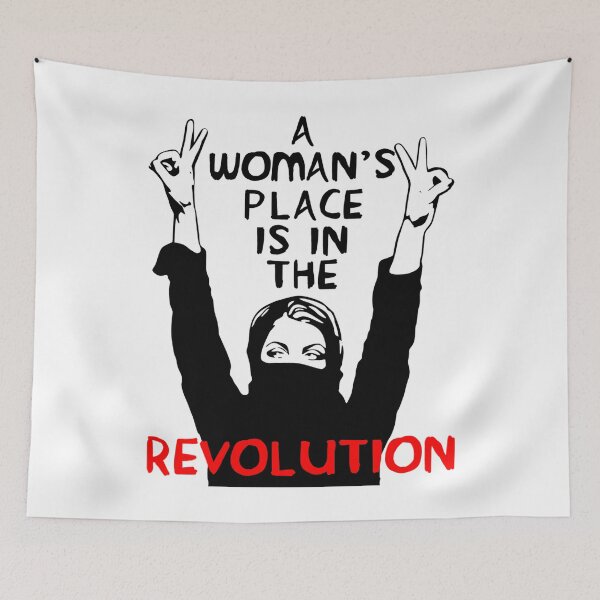 Item preview, Print Trendy Graphic A Woman'S Place Is In The Revolution Feminist Resistance Protest Socialist Retro Fan Art Design  designed and sold by ChristophPouros.