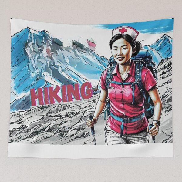 Item preview,  Just a nurse who loves hiking designed and sold by Nature's Palette.