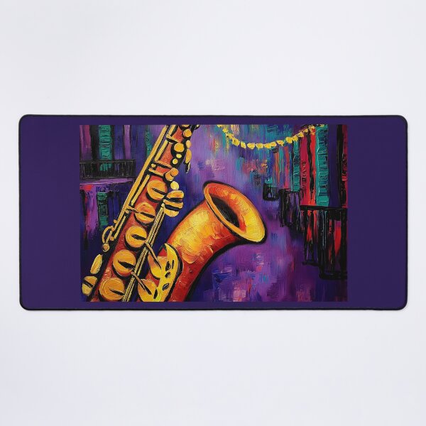 Item preview, Mardi Gras Rhythms - Jazzy Beats, Beads, and Carnival Magic Vivid Abstract Digital Art Generative AI designed and sold by OlfactoART Studio.