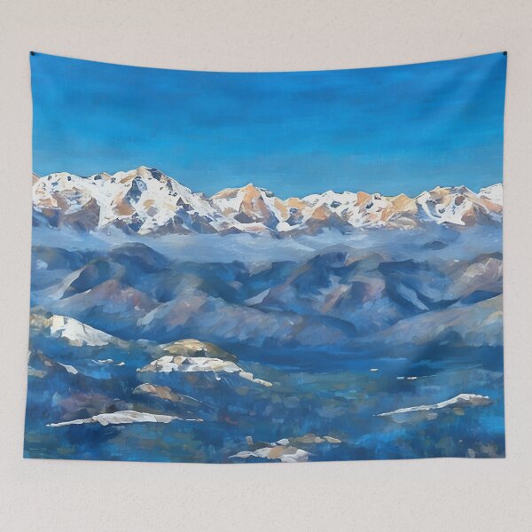 Item preview, Scenic Winter Olympic Mountains (Impressionist) designed and sold by flyscenicair.
