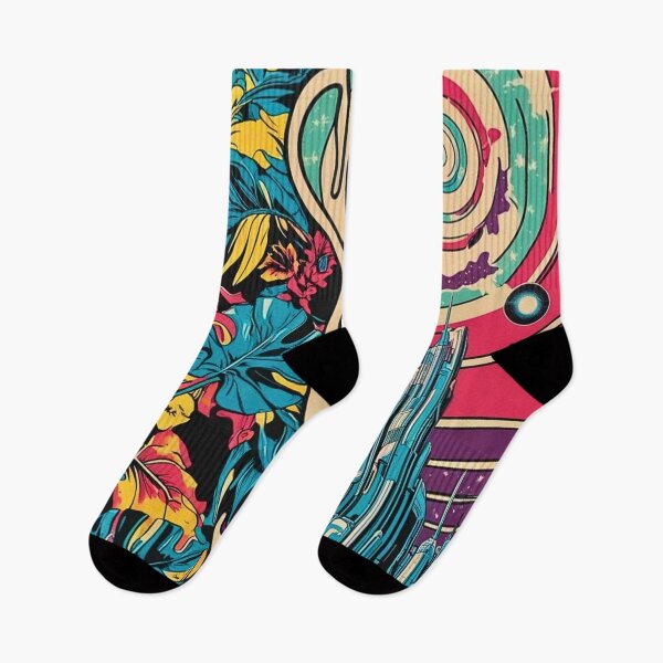 Item preview, Psychedelic Futuristic Cityscape with Tropical Vibes designed and sold by CamouflageLab.