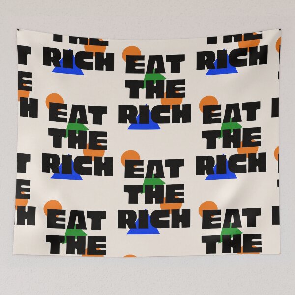 Item preview, EAT THE RICH BAUHAUS PRINT SHIRT  designed and sold by aydapadi.