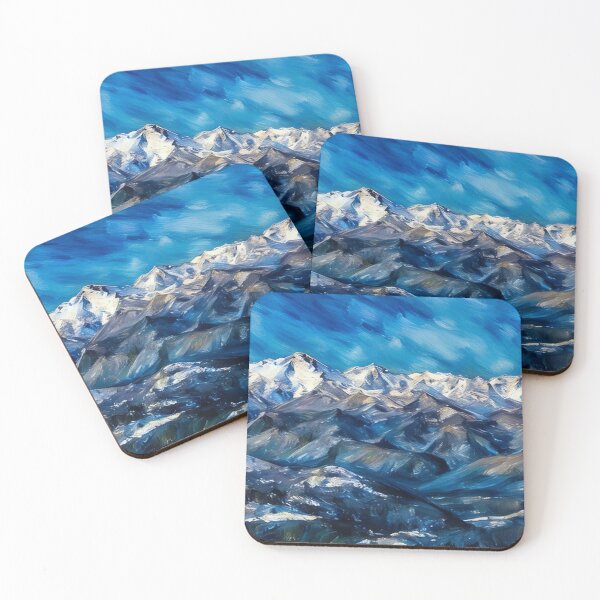 Item preview, Scenic Winter Olympic Mountains (Pastel) designed and sold by flyscenicair.