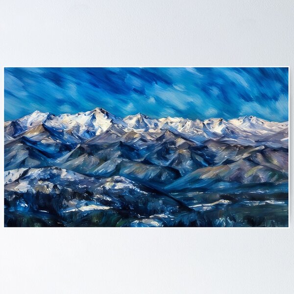 Item preview, Scenic Winter Olympic Mountains (Pastel) designed and sold by flyscenicair.
