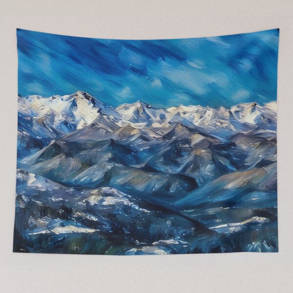 Item preview, Scenic Winter Olympic Mountains (Pastel) designed and sold by flyscenicair.