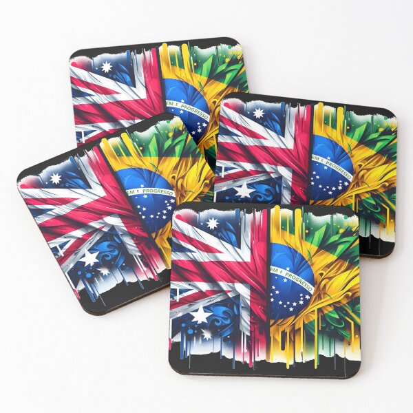 Item preview, Australia Brazil Flag designed and sold by maistendencias.