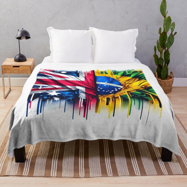 Item preview, Australia Brazil Flag designed and sold by maistendencias.