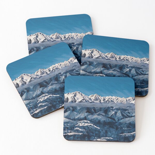 Item preview, Scenic Winter Olympic Mountains (Poly Art) designed and sold by flyscenicair.