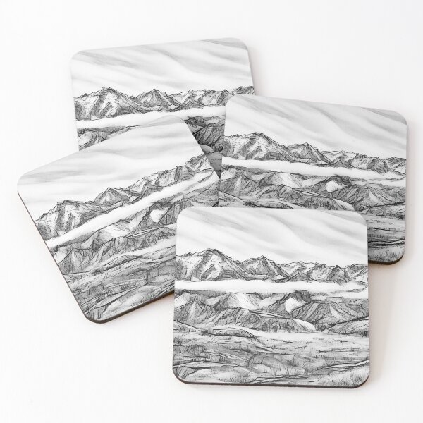 Item preview, Scenic Winter Olympic Mountains (Sketch) designed and sold by flyscenicair.