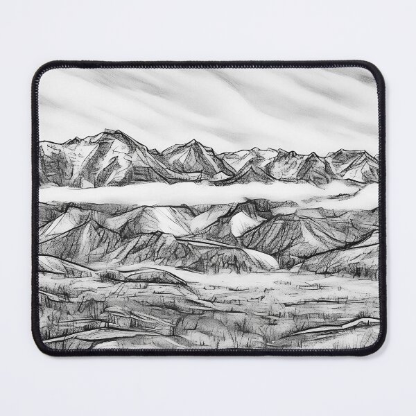 Item preview, Scenic Winter Olympic Mountains (Sketch) designed and sold by flyscenicair.