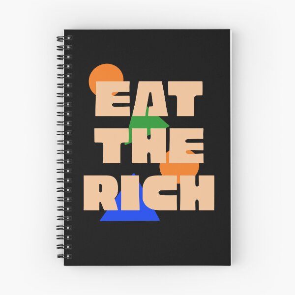 Item preview, EAT THE RICH BAUHAUS PRINT SHIRT BLACK designed and sold by aydapadi.