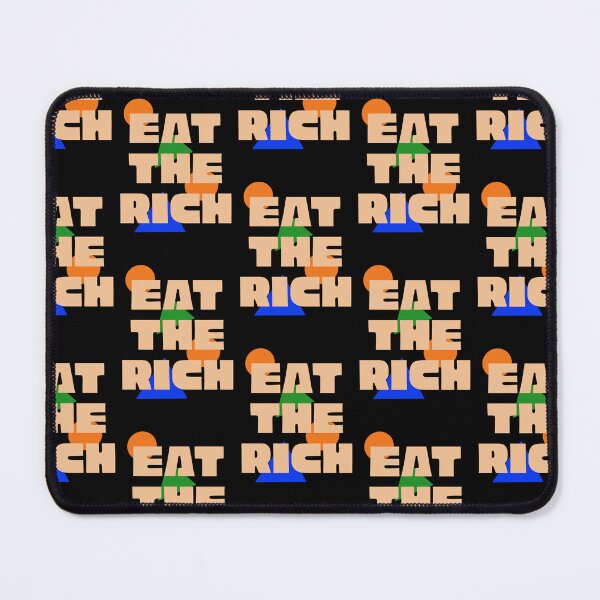 Item preview, EAT THE RICH BAUHAUS PRINT SHIRT BLACK designed and sold by aydapadi.