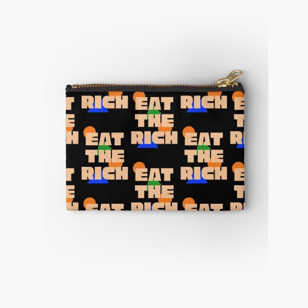 Item preview, EAT THE RICH BAUHAUS PRINT SHIRT BLACK designed and sold by aydapadi.