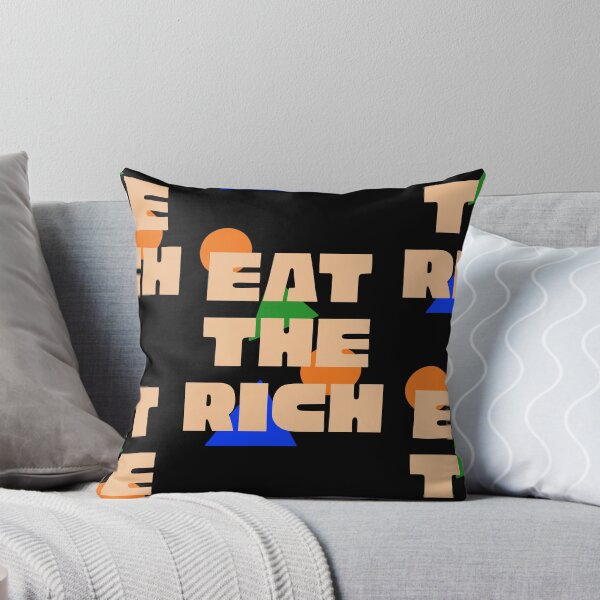 Item preview, EAT THE RICH BAUHAUS PRINT SHIRT BLACK designed and sold by aydapadi.