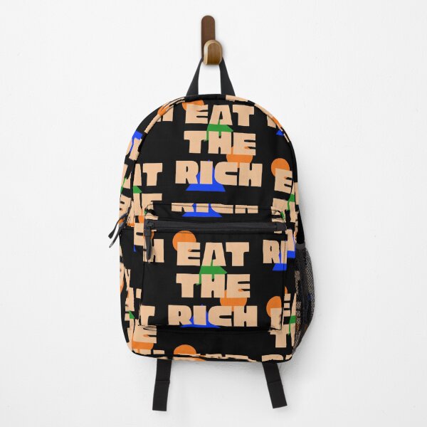Item preview, EAT THE RICH BAUHAUS PRINT SHIRT BLACK designed and sold by aydapadi.