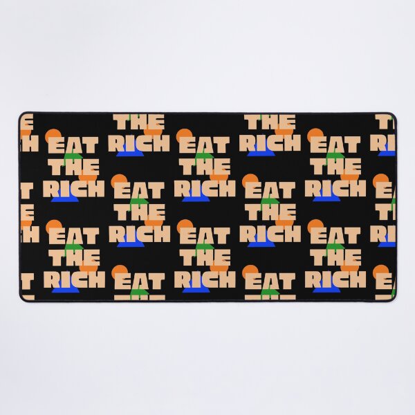 Item preview, EAT THE RICH BAUHAUS PRINT SHIRT BLACK designed and sold by aydapadi.